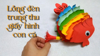 Lồng đèn trung thu giấy hình con cá